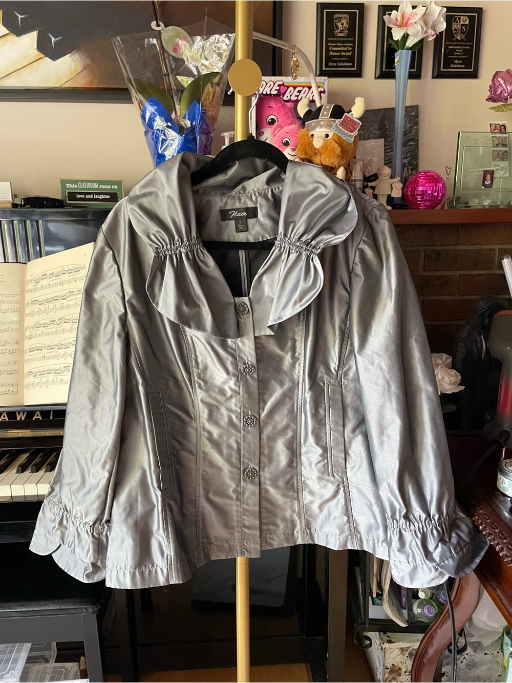 Flair Metallic Silver Jacket